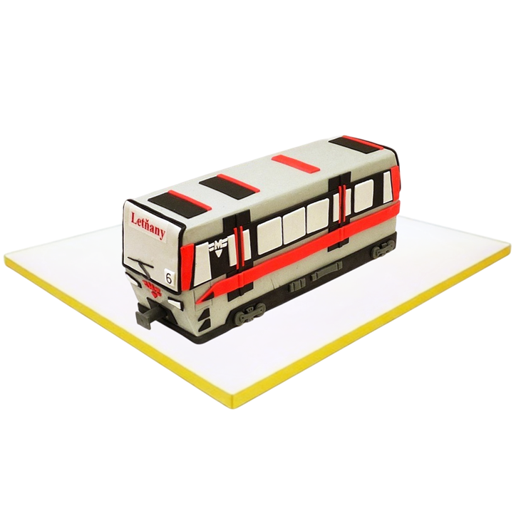 Modelovaný dort vagón metra
