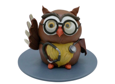 Modelovaný dort doktorka sova