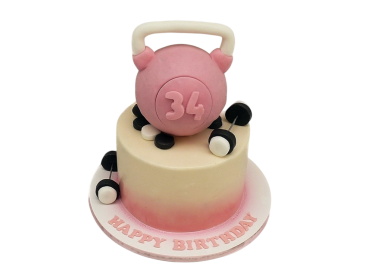 Tématický dort posilovací kettlebel