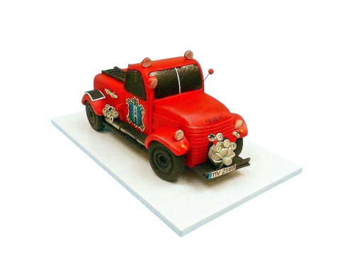 Modelovaný dort hasičský veterán