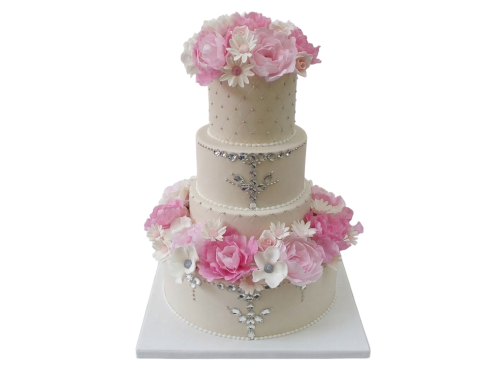 Svatební dort s drahokamy