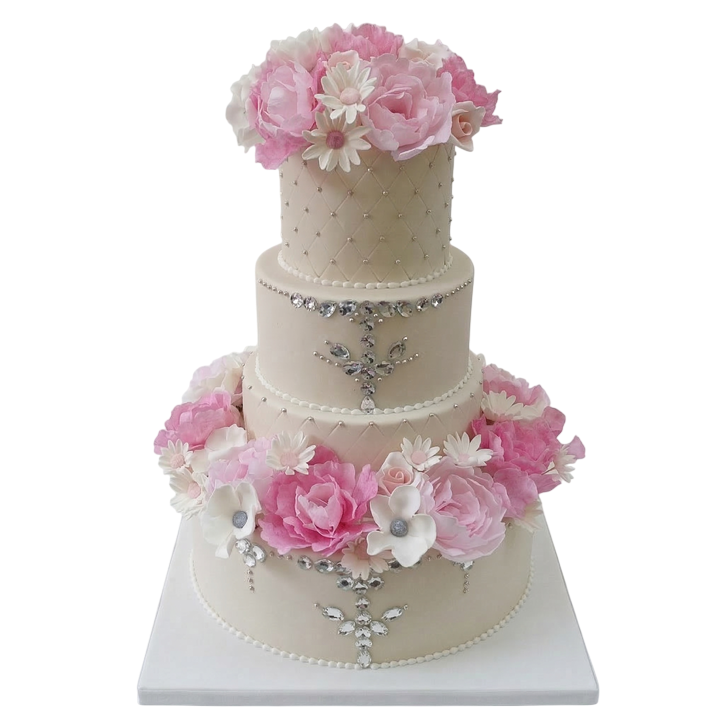 Svatební dort s drahokamy