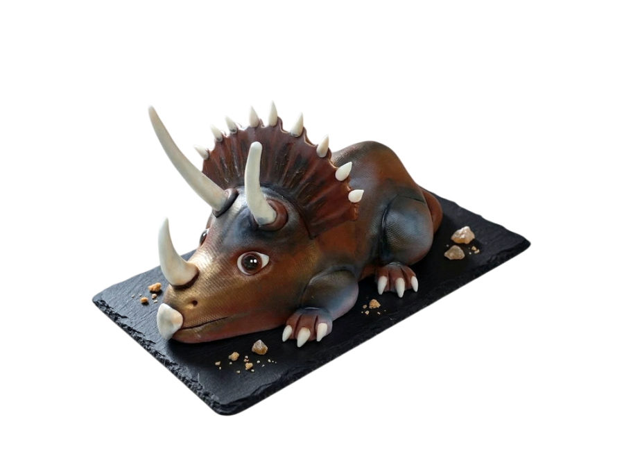 Modelovaný dort dinosaurus triceratops