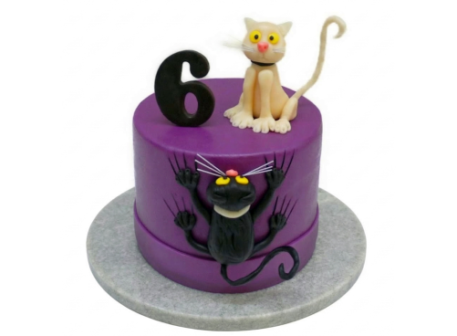 Tématický dort s kočkami