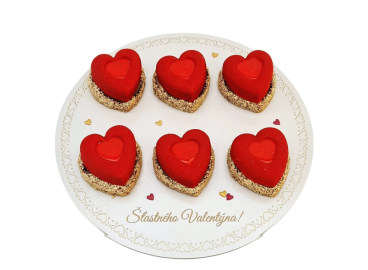 Valentýnská srdíčka z Callebaut mousse 6 ks