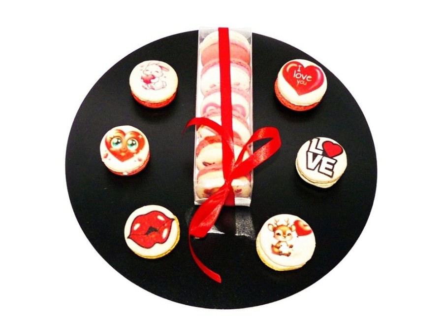 Valentýnské makronky 6 ks