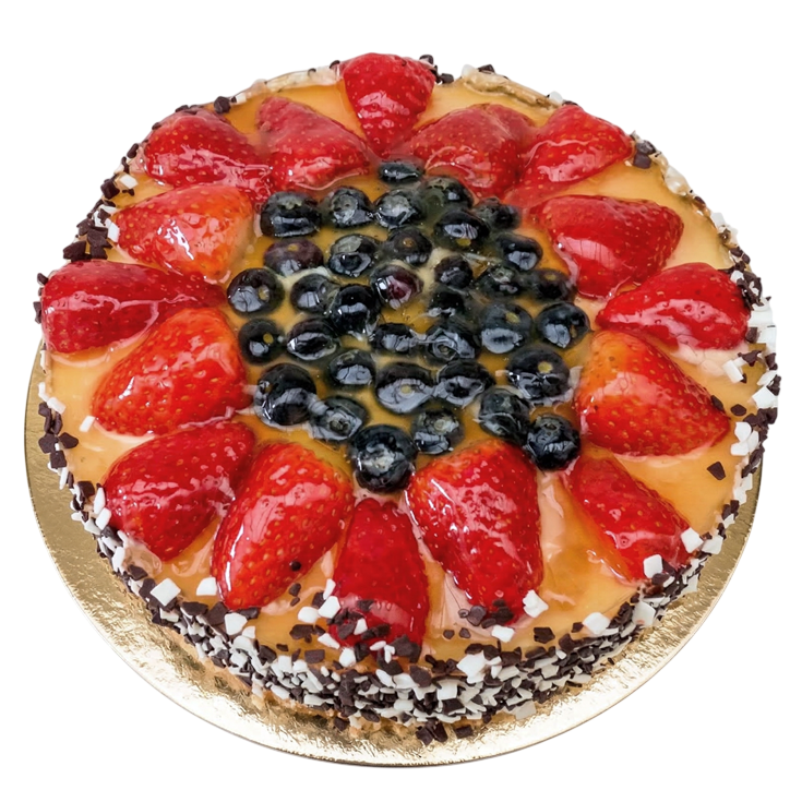 Bezlepkový mascarpone dort s ovocem