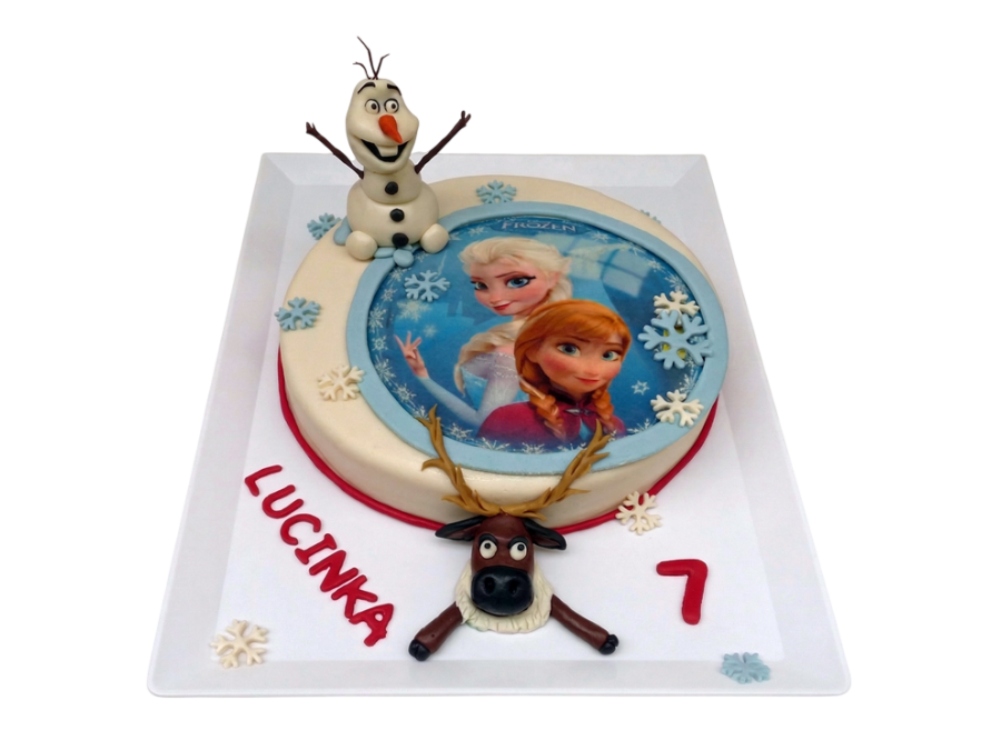 Dětský dort Frozen - s jedlým tiskem