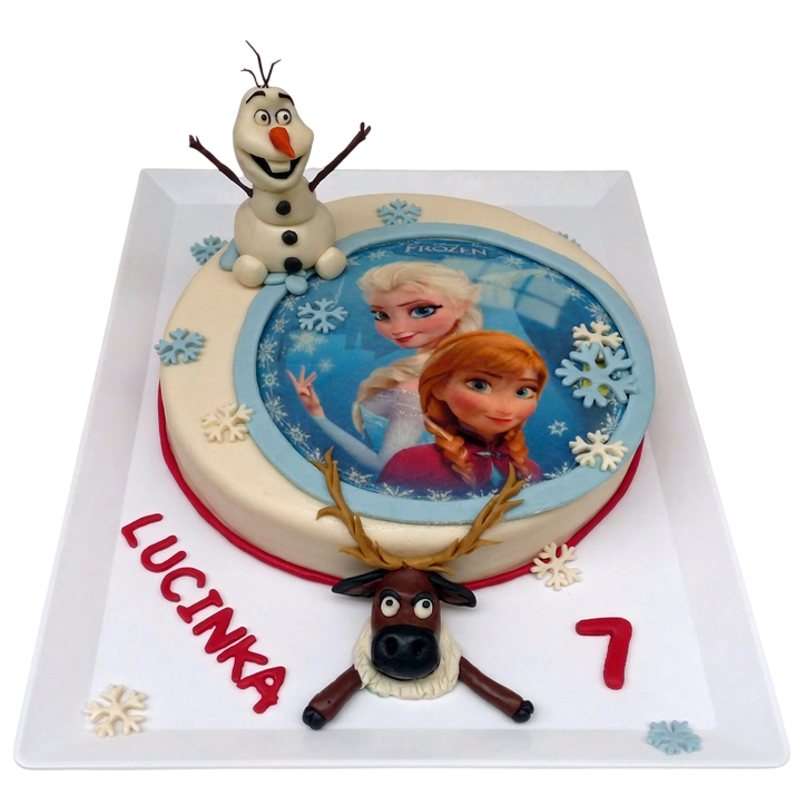 Dětský dort Frozen - s jedlým tiskem