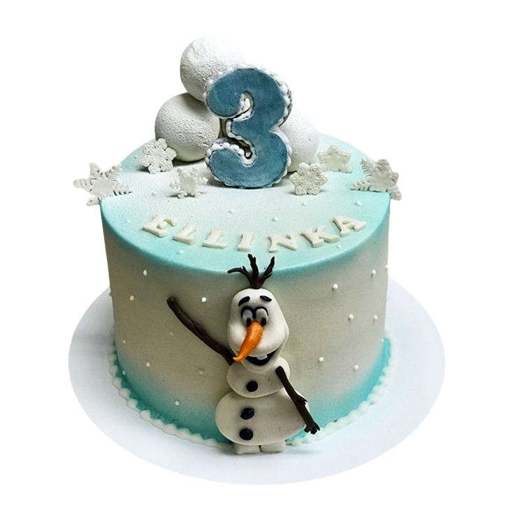 Dětský dort Frozen - sněhulák Olaf