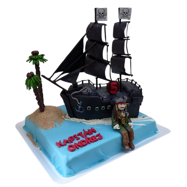 Dětský dort Piráti z Karibiku - Černá perla