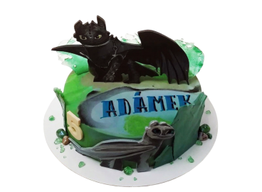 Dětský dort Jak vycvičit draka - Bezzubka a Běska