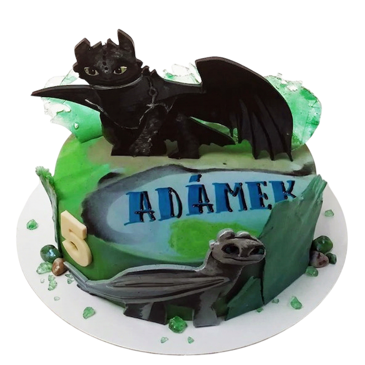 Dětský dort Jak vycvičit draka - Bezzubka a Běska