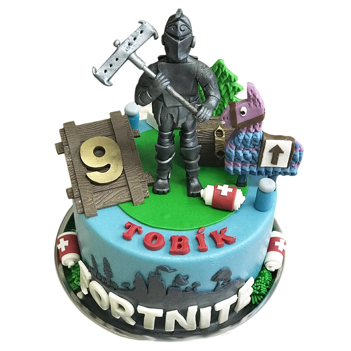 Dětský dort Fortnite - Black Knight