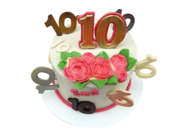 Slavnostní dort s číslicemi