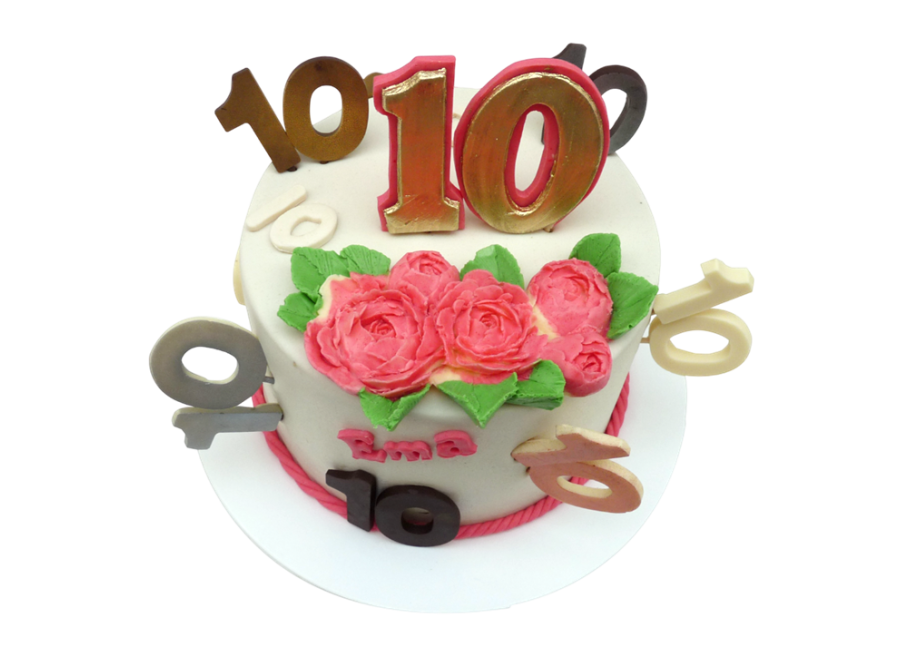 Slavnostní dort s číslicemi