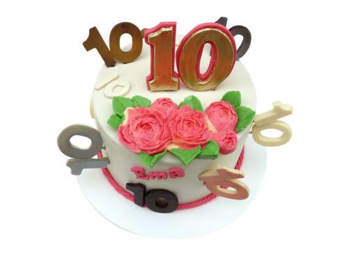 Slavnostní dort s číslicemi