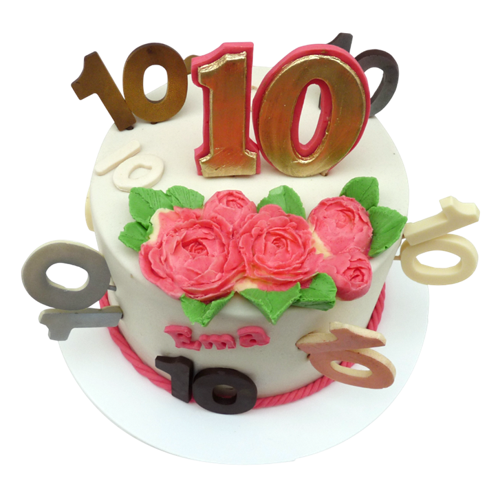 Slavnostní dort s číslicemi