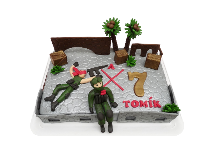 Modelovaný dort Counter Strike