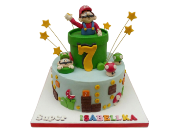 Dětský dort Super Mario - dvoupatrovýo