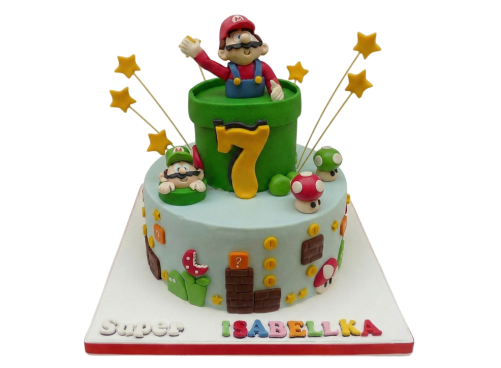 Dětský dort Super Mario - dvoupatrovýo