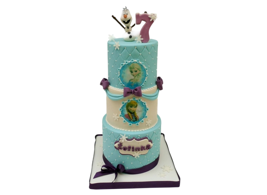 Dětský dort Frozen - Anna, Elsa, Olaf