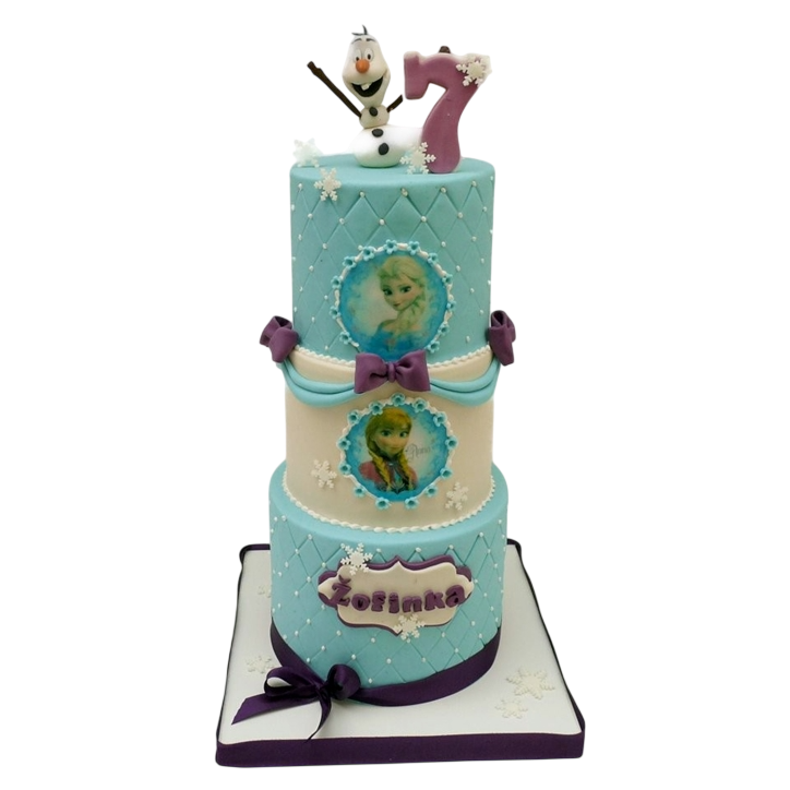 Dětský dort Frozen - Anna, Elsa, Olaf