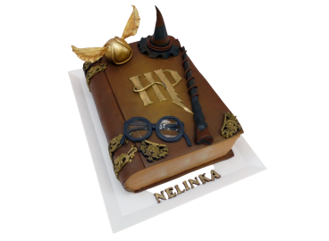 Modelovaný dort kniha Harry Potter