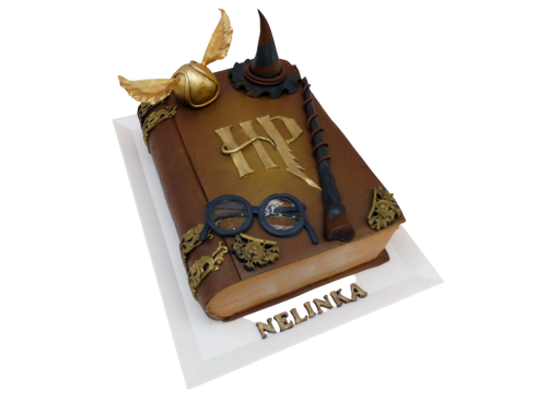 Modelovaný dort kniha Harry Potter