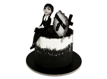 Dětský dort Addamsova rodina - Wednesday