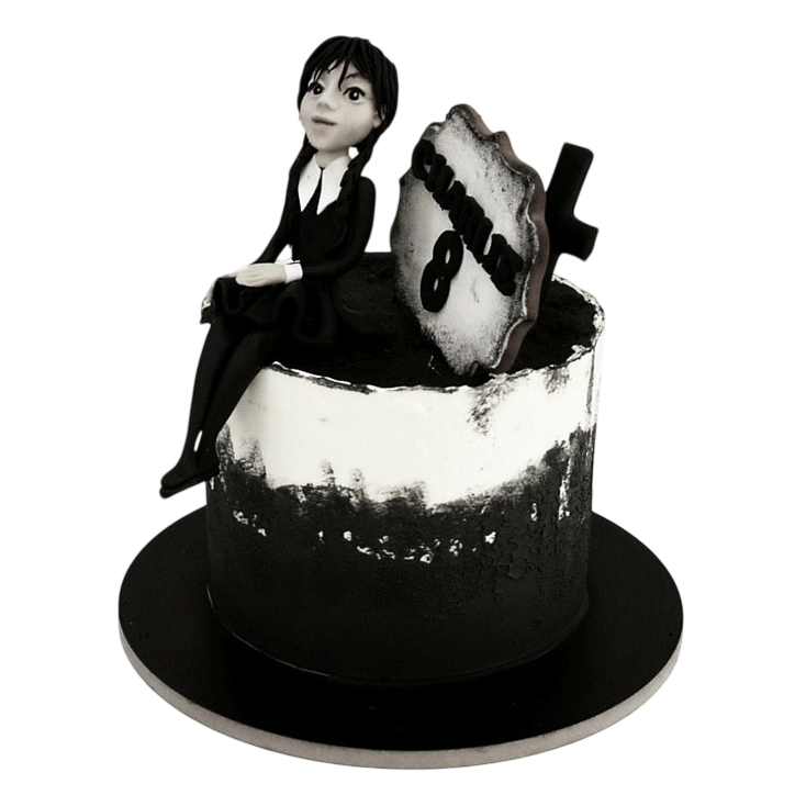 Dětský dort Addamsova rodina - Wednesday