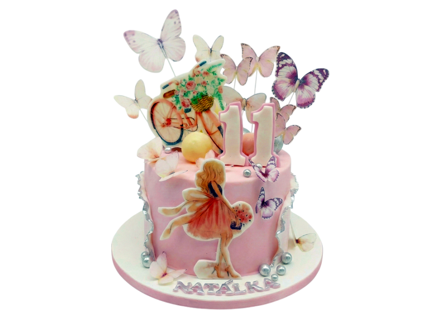 Dětský dort s motýly