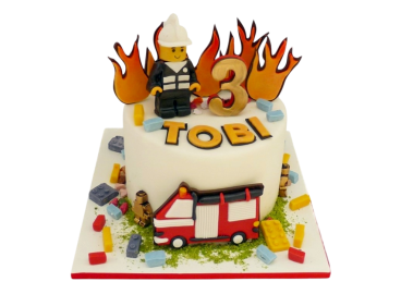 Dětský dort LEGO - hasič