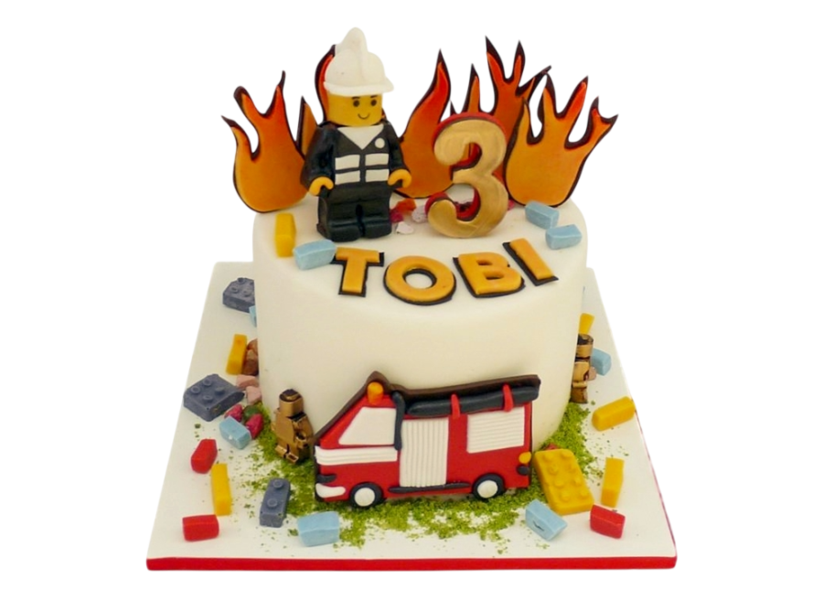 Dětský dort LEGO - hasič