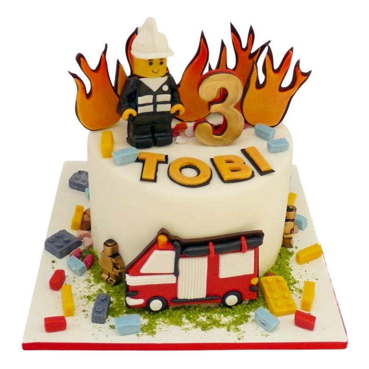 Dětský dort LEGO - hasič