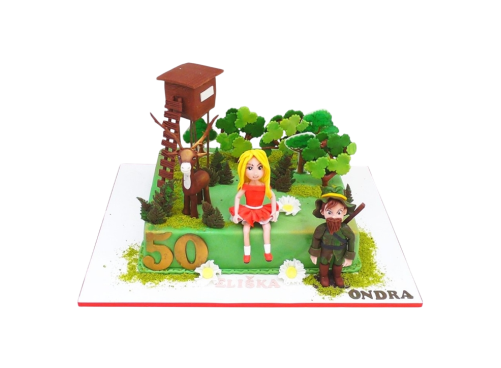 Tématický dort Myslivec
