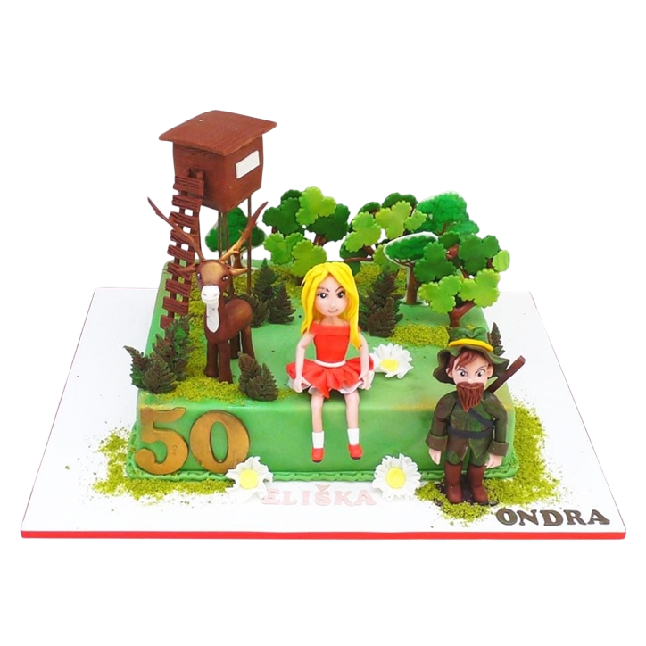 Tématický dort Myslivec