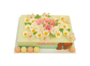 Slavnostní květinový dort