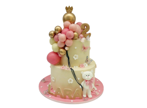 Dětský dort s medvídkem a balónky