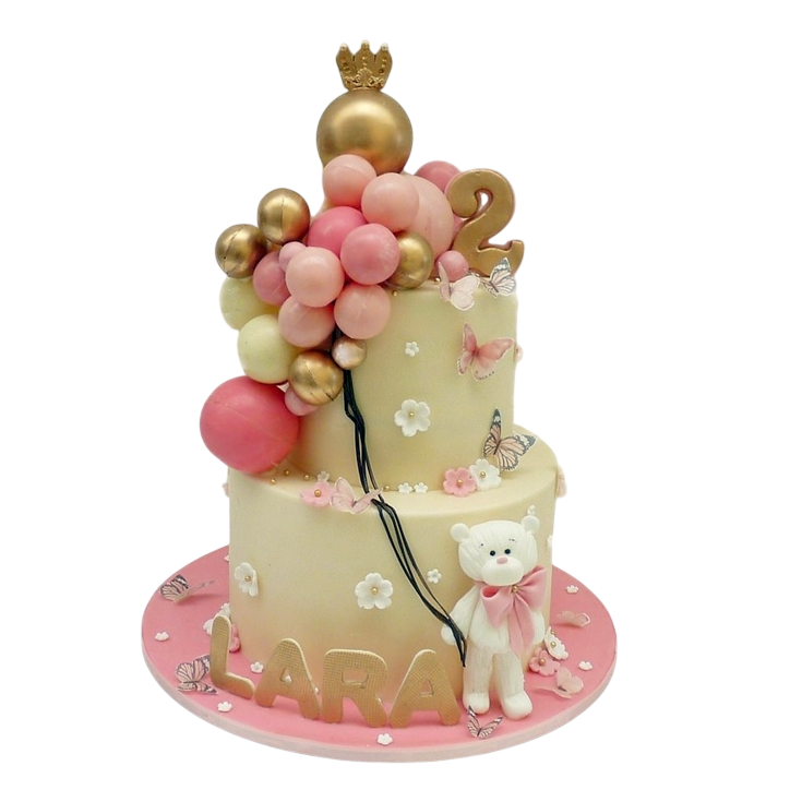 Dětský dort s medvídkem a balónky
