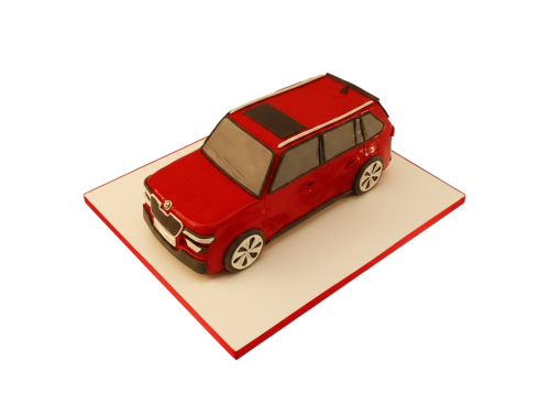 Modelovaný dort auto Škoda Kamiq