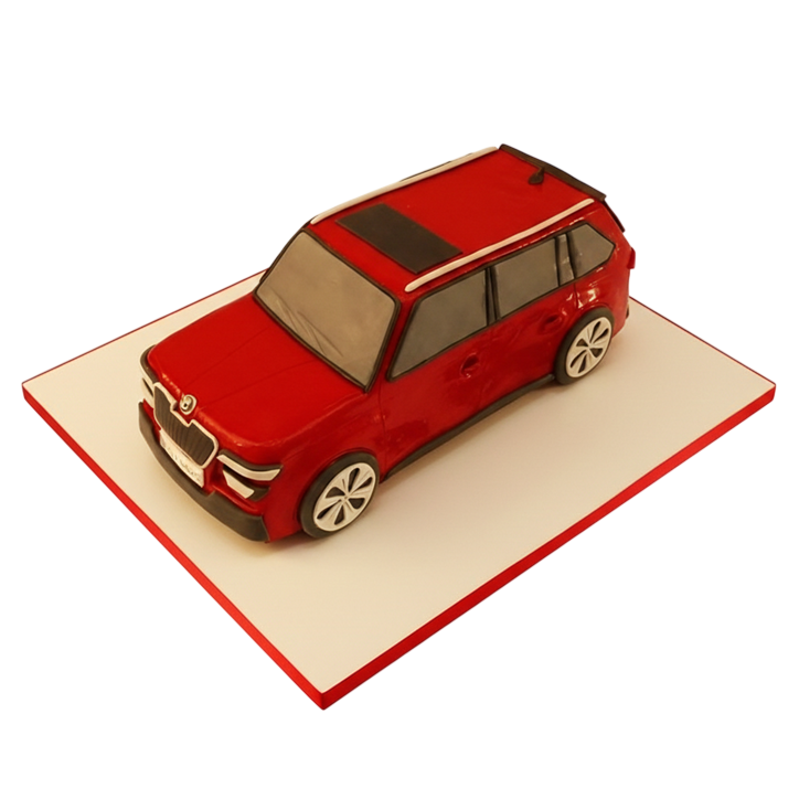 Modelovaný dort auto Škoda Kamiq
