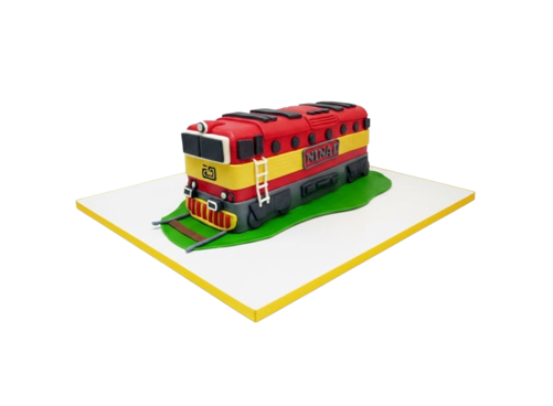 Modelovaný dort lokomotiva „Brejlovec“