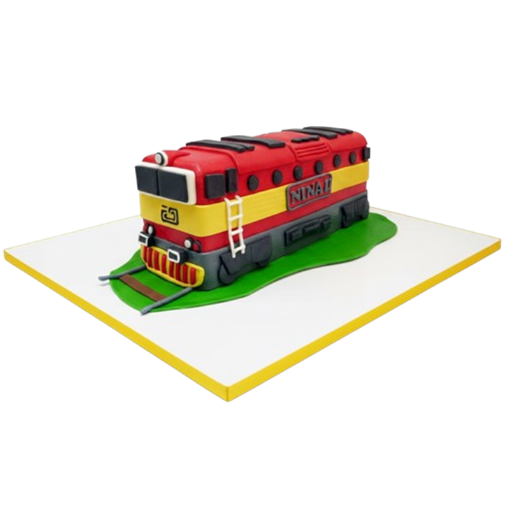 Modelovaný dort lokomotiva „Brejlovec“