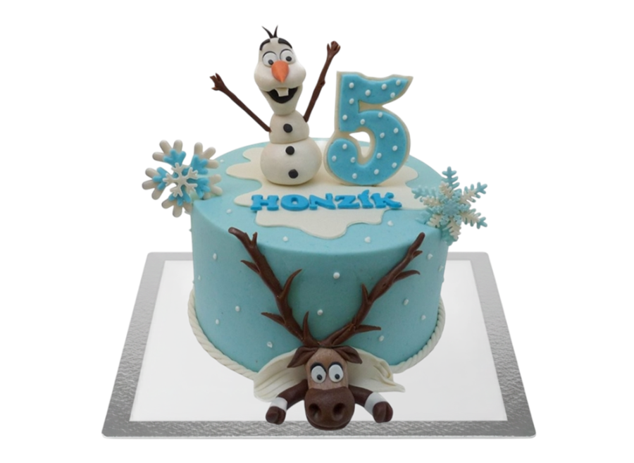 Dětský dort Frozen - Olaf a Sven