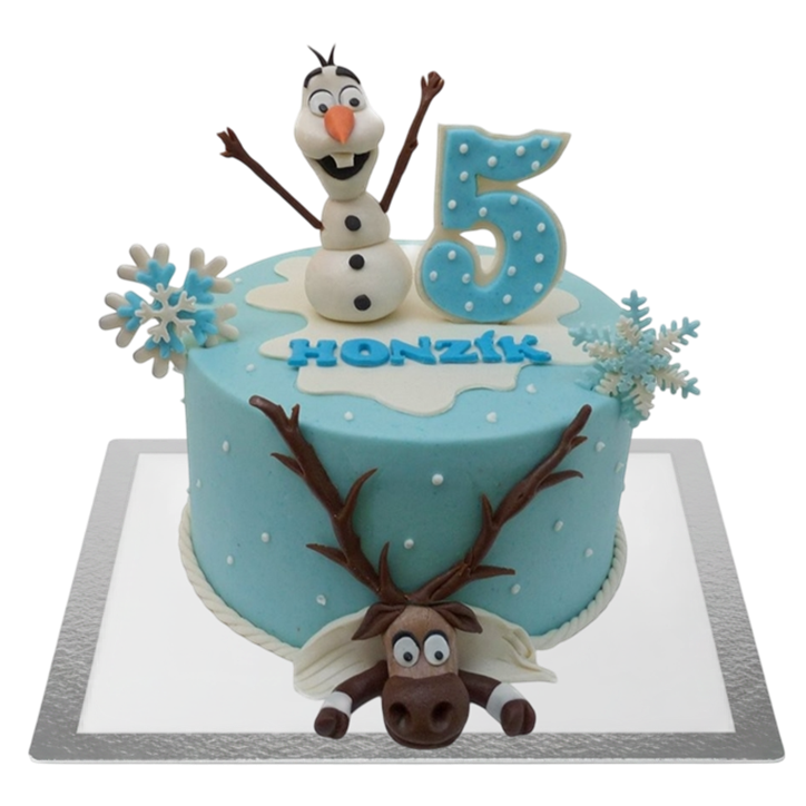 Dětský dort Frozen - Olaf a Sven