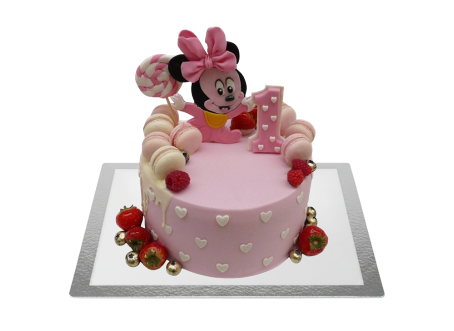 Dětský dort Minnie - s makronkami