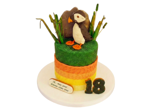 Tématický dort s papuchalkem