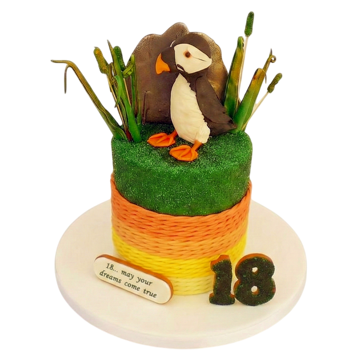 Tématický dort s papuchalkem