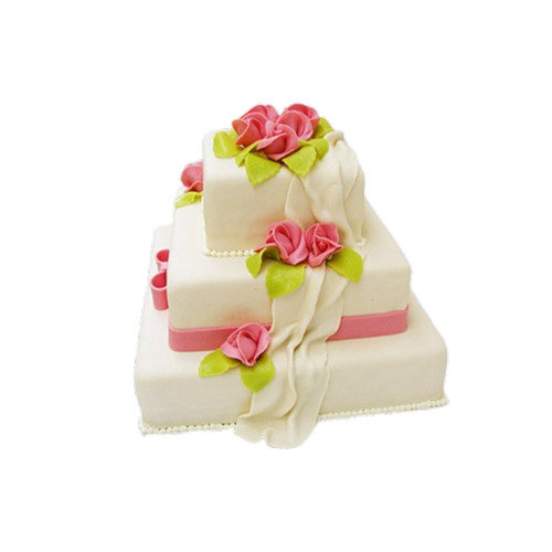 Hranaté svatební dorty